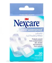 Nexcare Clear Waterproof Bandages - 30 Stripes
