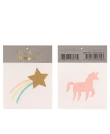 Meri Meri Small Star & Unicorn  Tattoos - Pack of 2