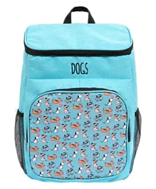 بيج ديزاين - حقيبة غداء معزولة - تصميم الكلاب - أزرق