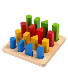 Plan Toys Wooden Geometric Peg Board