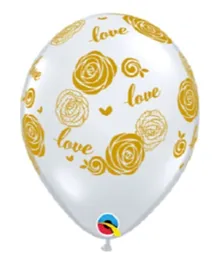 Qualatex Round Clear Love Roses Balloon - 11 Inches