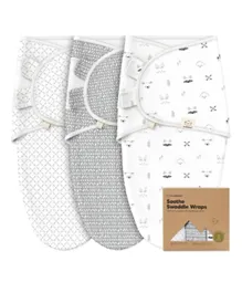 Keababies Soothe Swaddle Wrap Nordic - 3 Pieces