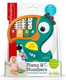 Infantino Piano & Number Learning Toucan Toy - Teal