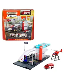 Matchbox 1:64 Scale Action Driver Helicopter Rescue Playset - Multicolour