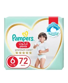 Pampers Premium Care Pants Diapers Size 6 -  72 Baby Diapers