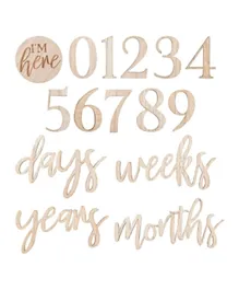 Ginger Ray Wooden Pregnancy & Baby Milestone Signs - Rose Gold