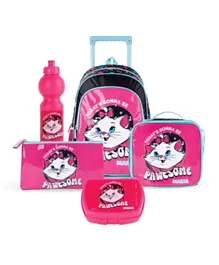 Disney Marie Pawesome 5-In-1 Trolley Backpack Set