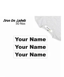 Ajooba Personalised Name Iron On Clothing Labels ICL 3021 - Pack of 50
