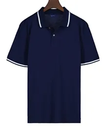 Gant Logo Pique Polo Shirt - Navy Blue