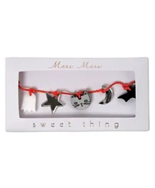 Meri Meri Halloween Charm Bracelet - Silver & Red