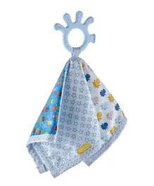 Babyjem Relaxing Cloth With Teether Pathwork - Blue
