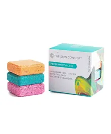 The Skin Concept Handmade Vegan Fizzy Shower Steamers  Peppermint and Lime - 156g