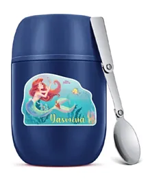 Essmak Disney Little Mermaid Blue Personalized Food Thermos - 475mL