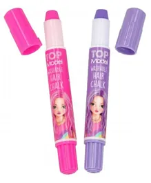 Top Model Hair Chalk Pens 2 Pieces - Pink & Purple