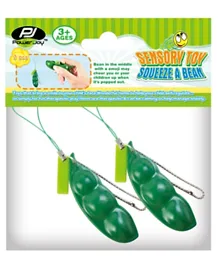 Power Joy Sensory Toy Squeeze A Bean 2 Pieces - Green