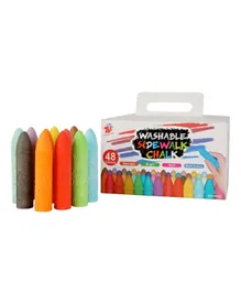 TBC - The Best Crafts High-Quality Non-Toxic Washable Sidewalk Chalk In Colorbox Set - 48 Colors