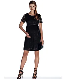 Bella Mama Maternity Dress - Black