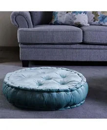 PAN Home Taj Velvet Round Floor Cushion - Mint