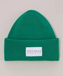 Only Kids Patch Rib Beanie - Green