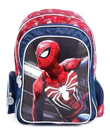 PAN Home Marvel Spiderman Lets Go Spidey  Backpack Red & Blue - 16 Inches
