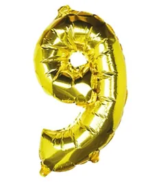 بالون برقائق معدنية ذهبية رقم 9، من جينجر راي - 16 بوصة.