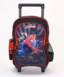 Spider Man Trolley Backpack Black - 14 Inches