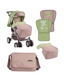 Bertoni Line Baby Stroller Combi Green & Beige Zephyr + Mama Bag