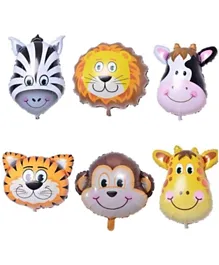 Party Propz Jungle Safari Animals Balloons - Pack of 6