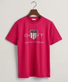 Gant Archive Shield Graphic T-Shirt - Pink