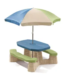 Step2 Naturally Playful Picnic Table with Umbrella - Earth