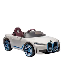 سيارة كهربائية للأطفال مرخصة من مايتس بي إم دبليو آي4 - 12 فولت - أبيض