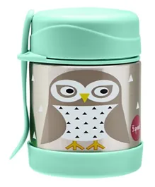 3 Sprouts Owl Stainless Steel Food Jar - 355mL