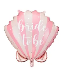 PartyDeco Bride To Be Seashell Foil Balloon