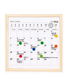 Kikkerland Mini White Board Calendar - White