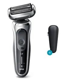 Braun Series 7 70-S1000s Wet & Dry Shaver With Travel Case - Silver