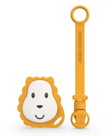 Matchstick Monkey Flat Face Teether and Soother Clip - Lion