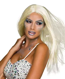 Bristol Novelty Long Wig Halloween Accessory - Blonde