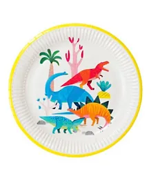 Talking Tables Dinosaur Print Plate Pack of 8 - Multicolour