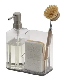 Spectrum Hexa Sink Sponge & Brush Organizer with Soap Pump