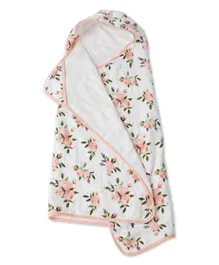 Little Unicorn Cotton Hooded Towel - Watercolor Roses