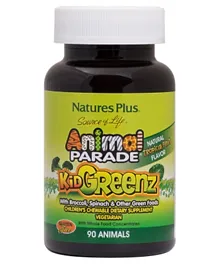Natures Plus Animal Parade KidGreenz Childrens Chewables Tropical Fruit Flavor - 90 Tablets