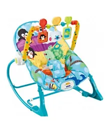 Fitch Baby Rocker & Bouncing Chair Portable With Vibration & Music - Blue