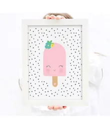 Sweet Pea Popsicle Wall Art Print - Pink