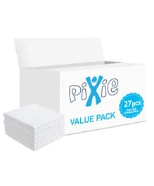 Pixie White Disposable Changing Mats Value Pack - 27 Pieces