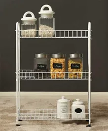 PAN Home Marshal 3 Tier Kitchen Trolley - White
