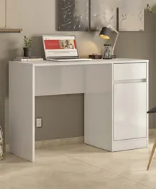 PAN Home Adapt Desk With 1 Drawer 1 Door Cabinet- White