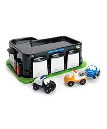 Dantoy Fun Cars Police Station And Garage - 4 Pieces