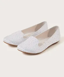 حذاء باليرينا جيويل من مونسون تشيلدرن - أبيض