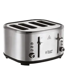Russell Hobbs Brushed 4 Slice Stylevia Toaster 1670W 26290 - Silver