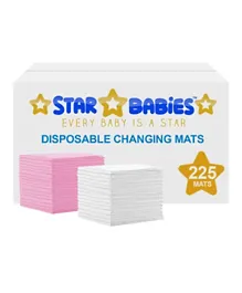 Star Babies Disposable Changing Mats Pack of 225 - Lavender/Yellow